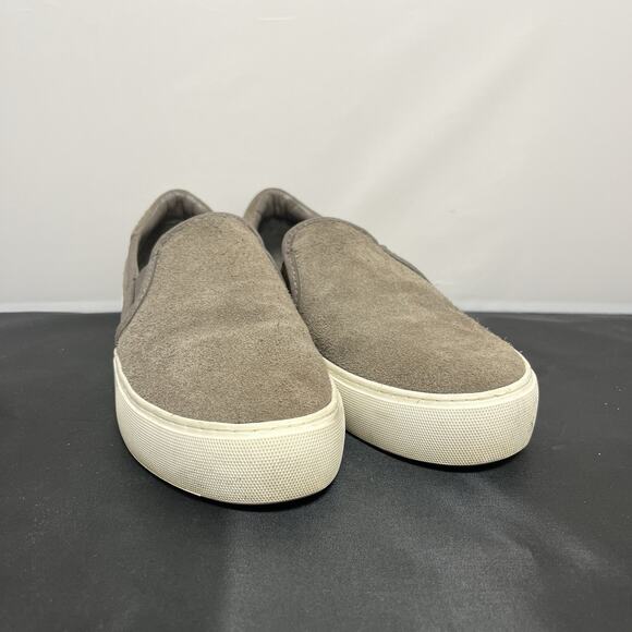 UGG Jass Slip On Suede Sneakers Shoes Woman's Size 7.5 Gray 1106545 Bnfts Chrty - Picture 2 of 13